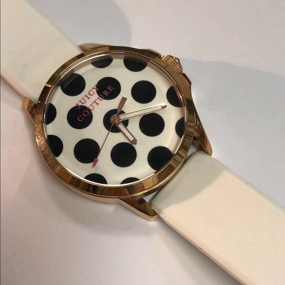 ROSE GOLD JUICY COUTURE JETSETTER POLKA DOT WATCH